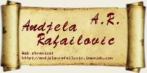Anđela Rafailović vizit kartica